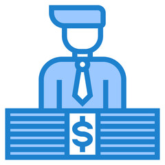 Rich man blue style icon