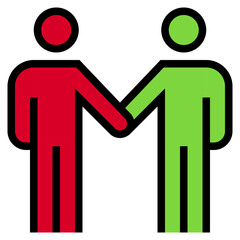 Agreement color line style icon