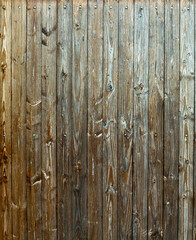 Old wooden wall background, untreated.