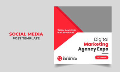 Digital marketing agency and corporate social media post