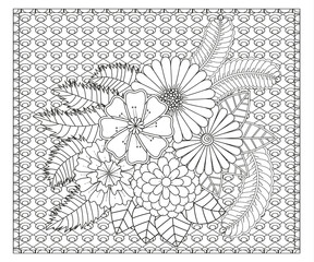 Mehndi flower for henna, mehndi, tattoo, decoration. decorative ornament in ethnic oriental style. doodle ornament. outline hand draw illustration. coloring book page