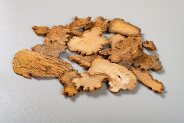 angle view herb SuoYang or Cynomorii Herba or Songaria Cynomorium Herb