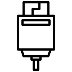 Obraz premium HDMI cable outline style icon