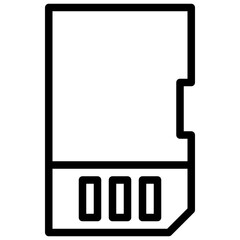 Obraz premium SD card outline style icon