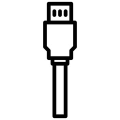 USB cable outline style icon