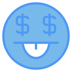 crazy blue line icon