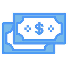 Obraz premium dollor blue line icon
