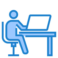 Elearning blue style icon