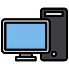 PC computer color line style icon
