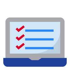 Fototapeta premium Laptop flat style icon