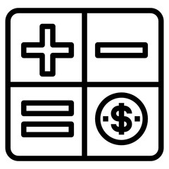 calculator line icon
