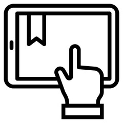 Tablet outline style icon