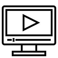 Video outline style icon