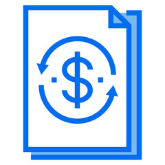 report blue line icon