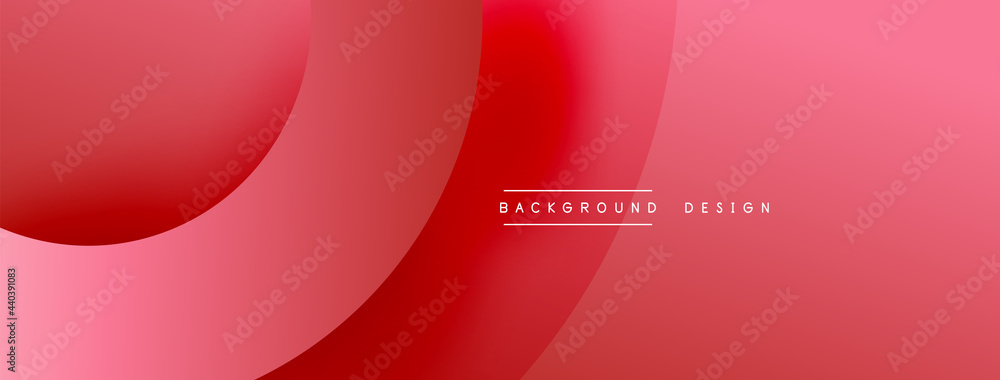 Aufkleber Abstract overlapping lines and circles geometric background with gradient colors