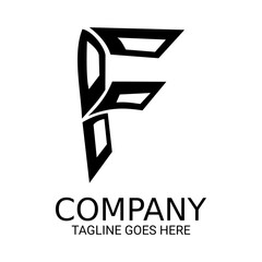 Very cool f letter logo design, for companies, t-shirts, and so on. Simple f letter logo design.