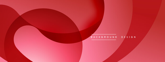 Abstract overlapping lines and circles geometric background with gradient colors