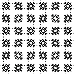 seamless floral pattern background.Geometric ornament for wallpapers and backgrounds. Black and white pattern. 