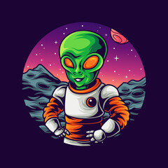 Alien in space