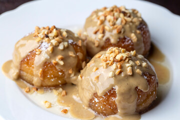 Traditional delicious Turkish dessert, Turkish name; Kemalpasa tatlisi