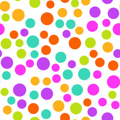 Simply seamless geometric pattern with circles. Abstract background texture. 
