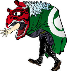 浮世絵　獅子舞　その3