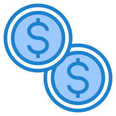 Money blue style icon