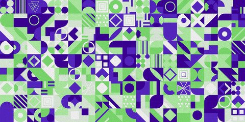 Abstract colorful geometric figures background. Flat minimal style. Template for your design, wallpaper, banner, poster, flyer.
