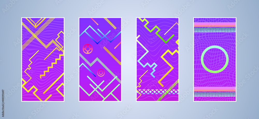 Poster colorful gradient pattern background, abstract geometric shape vector texture. сover graphic design,