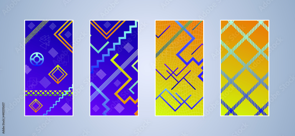Poster colorful gradient pattern background, abstract geometric shape vector texture. сover graphic design,