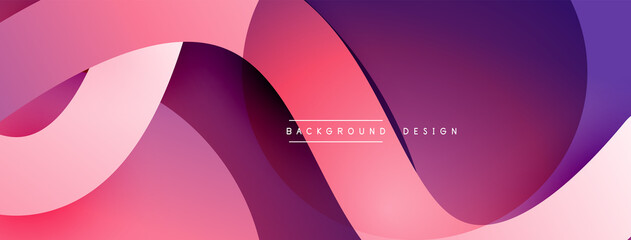Abstract overlapping lines and circles geometric background with gradient colors
