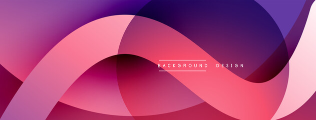 Abstract overlapping lines and circles geometric background with gradient colors