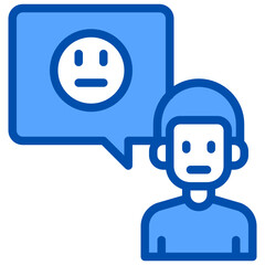 Review blue style icon