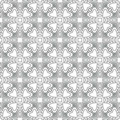 floral pattern background.Geometric ornament for wallpapers and backgrounds. Black and white pattern. 