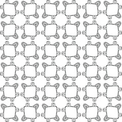 Fototapeta premium floral pattern background.Geometric ornament for wallpapers and backgrounds. Black and white pattern. 