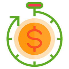 Time flat style icon