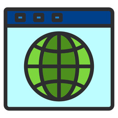 globe line icon