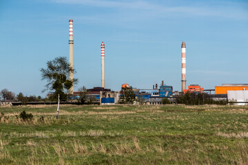 Fototapeta na wymiar Zinc and lead smelter in Miasteczko Slaskie in Poland