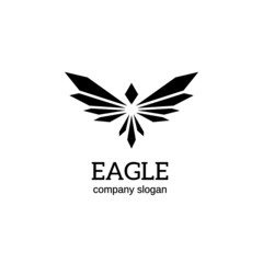 black and white logo eagle