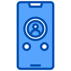 Delivery box blue style icon
