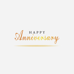 Happy Anniversary celebration typography design vector isolated on white background
