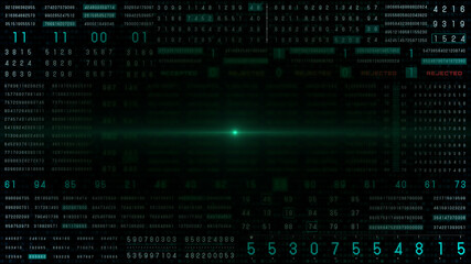 Binary Decimal Algorithm Data Number Security Selection System. HUD Futuristic Random Display Status Identification Illustration
