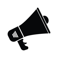 Megaphone Speaker Icon on White Background