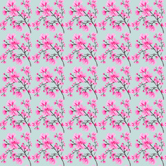 Obraz na płótnie Canvas Rose on a dark, light, background. Print for fabric Watercolor seamless paper.Seamless pattern with creation, scrapbooking, packaging paper.dark background, turquoise background, white background.