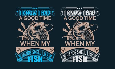 Fototapeta premium Fishing quote vector design template saying Tee shirt vintage typography.