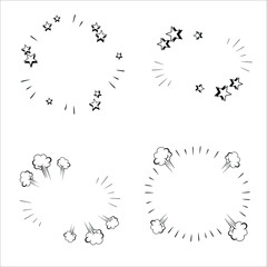 Obraz premium &nbsp;black and white vector frame image in comic style