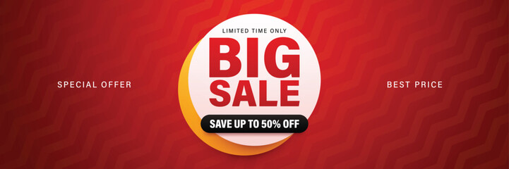 Big sale banner template design for web or social media.