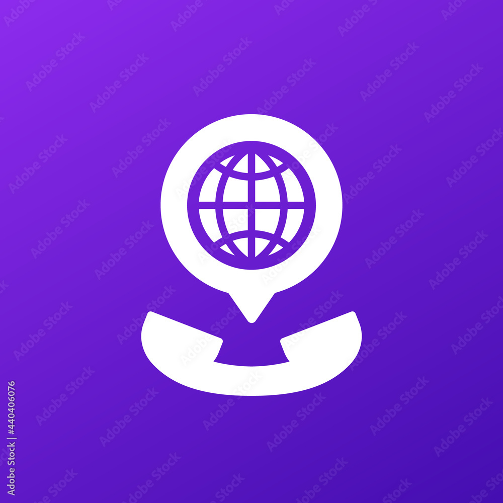 Poster roaming call icon for apps and web