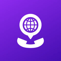 roaming call icon for apps and web - obrazy, fototapety, plakaty