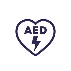 AED icon, automated external defibrillator